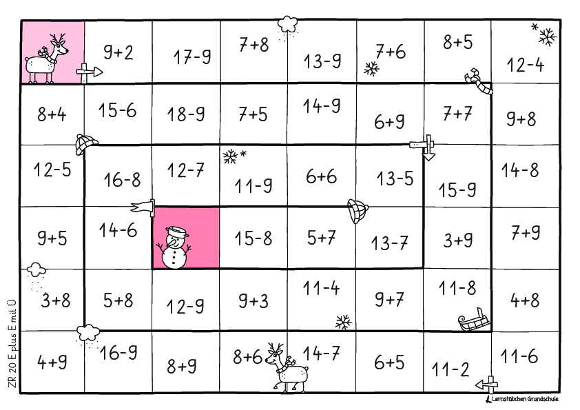 Würfelspiel ZR 20 plus minus mit Übergang